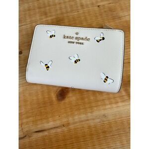 NWT Kate Spade Staci Bee Wallet Parchment Multi Limited Edition Medium Bifold
